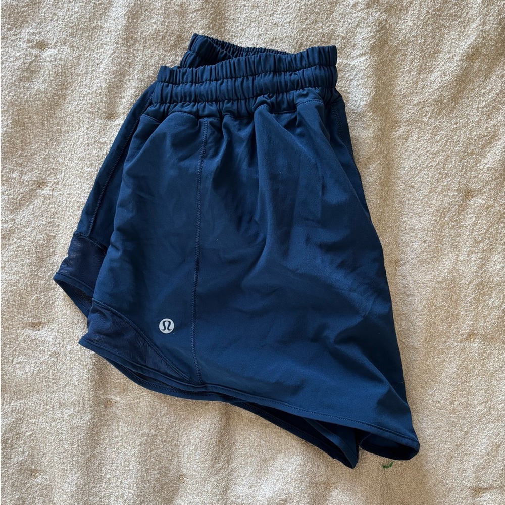 lululemon athletica Navy Blue Women's Athletic Shorts | Hotty Hot Shorts